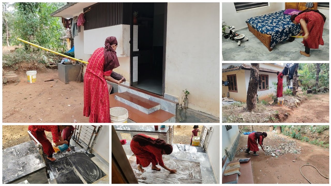 പണികൾ കഴിഞ്ഞിട്ടില്ല 🙆നടുവൊടിയാറായി #dayinmylife #morningroutine #cleaning 
