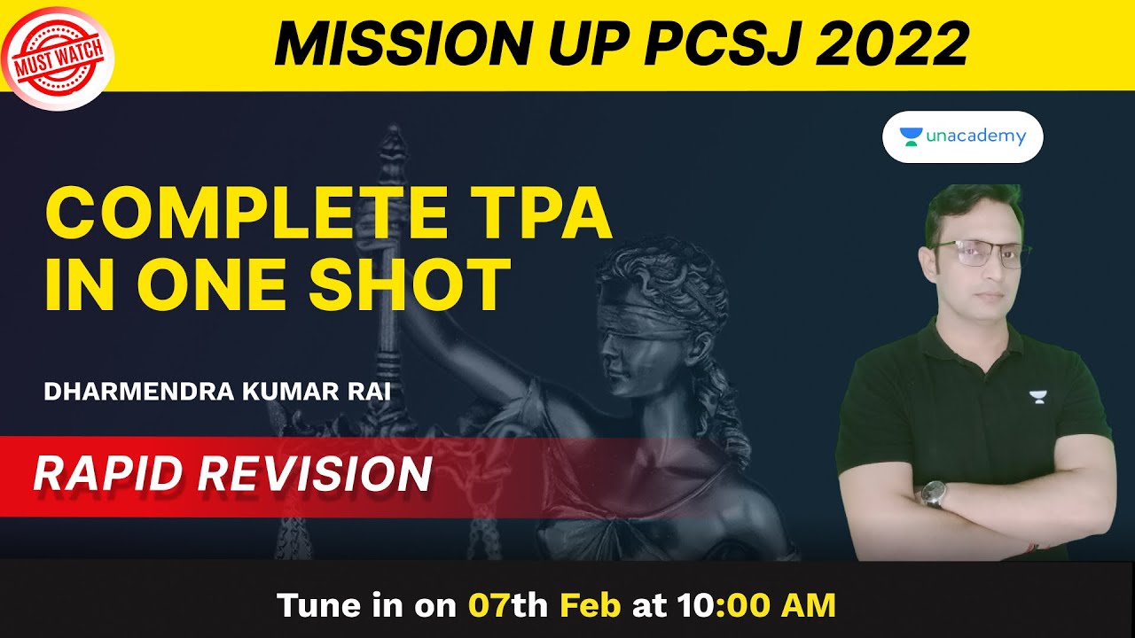 Complete TPA in One shot | Important MCQs | Part IV| Mission UP PCSJ 2022 | Dharmendra Kumar Rai