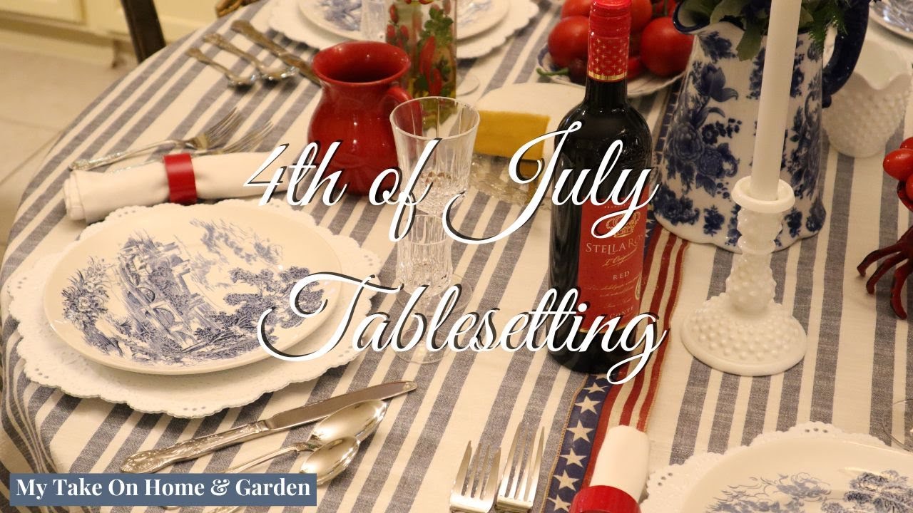 4th of July Tablesetting  - Independence Day Table Decor Ideas!! Summer Decorating