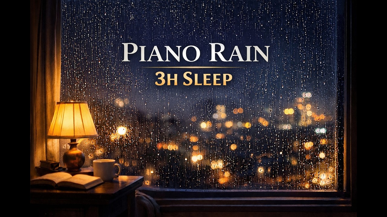 창가의 빗소리 | Piano Rain | Deep Sleep (3 Hours)