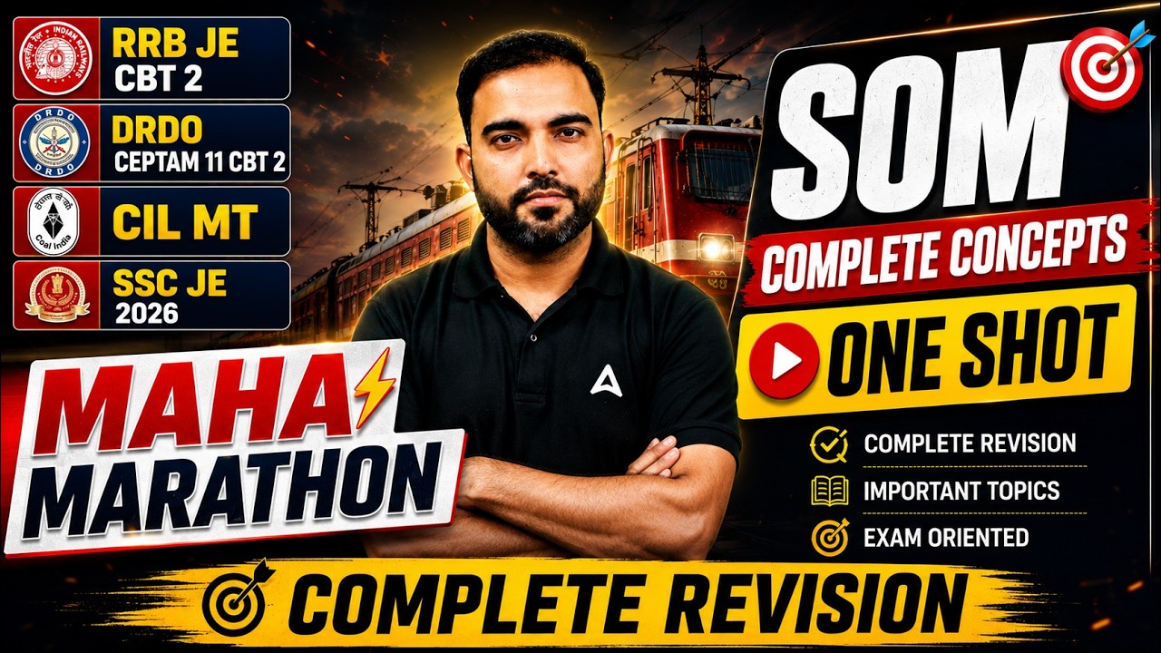 Strength of Materials complete concepts revision in one class for all Engineering exams