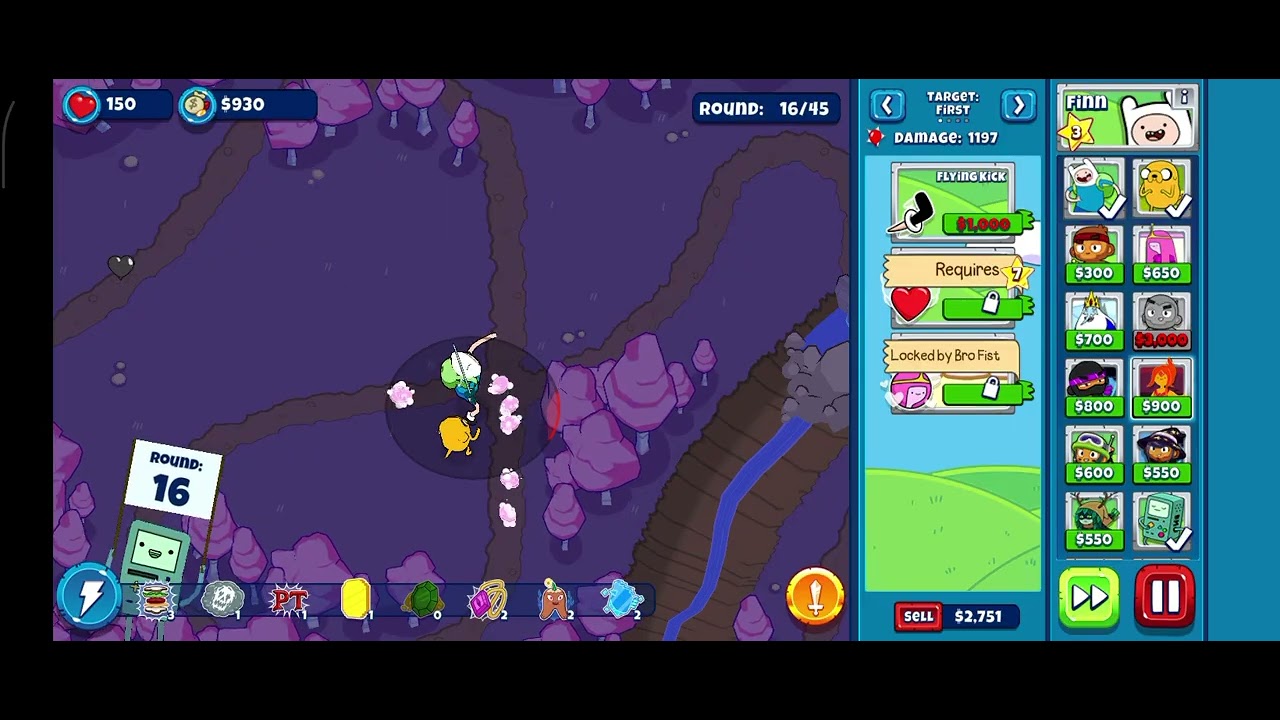 Bloons adventure time td #33 candy forest hard