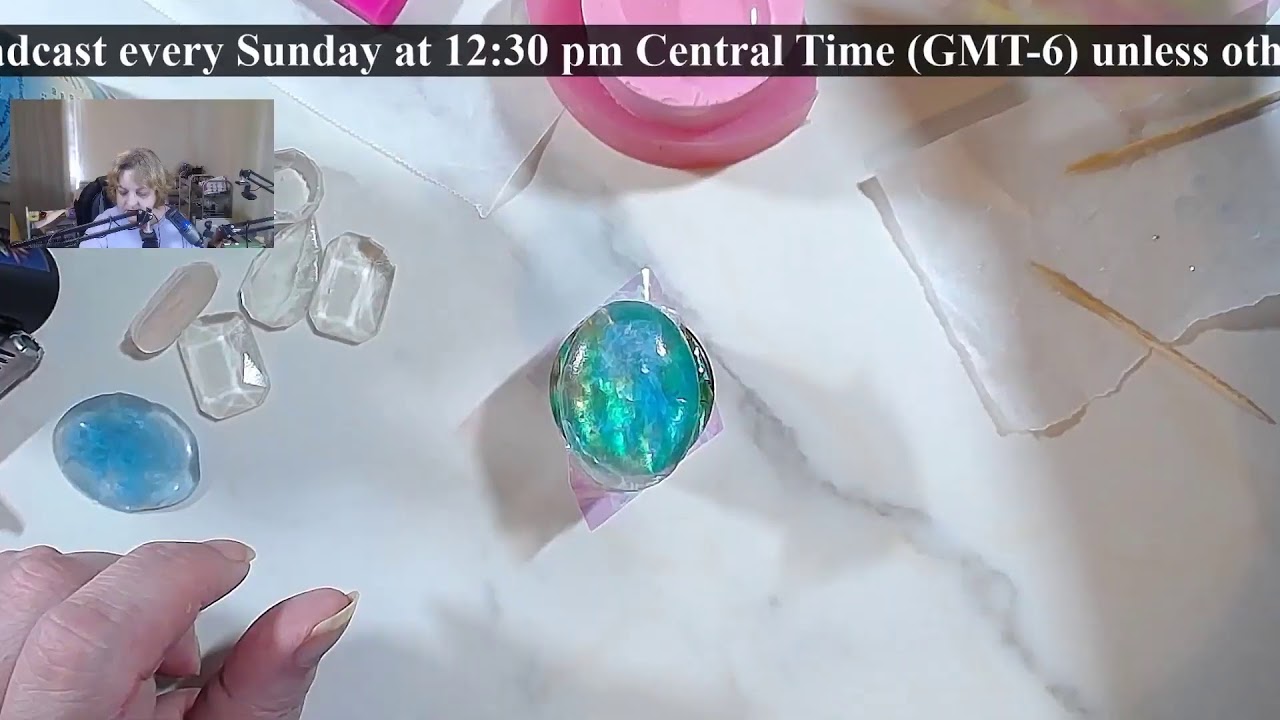 Opal flash effect/Faux Swarovski using UV resin