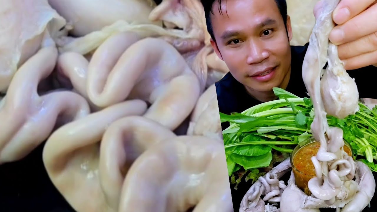ไส้ตันลวกจิ้ม น้ำจิ้มซีฟู้ดรสเด็ดแซ่บๆ