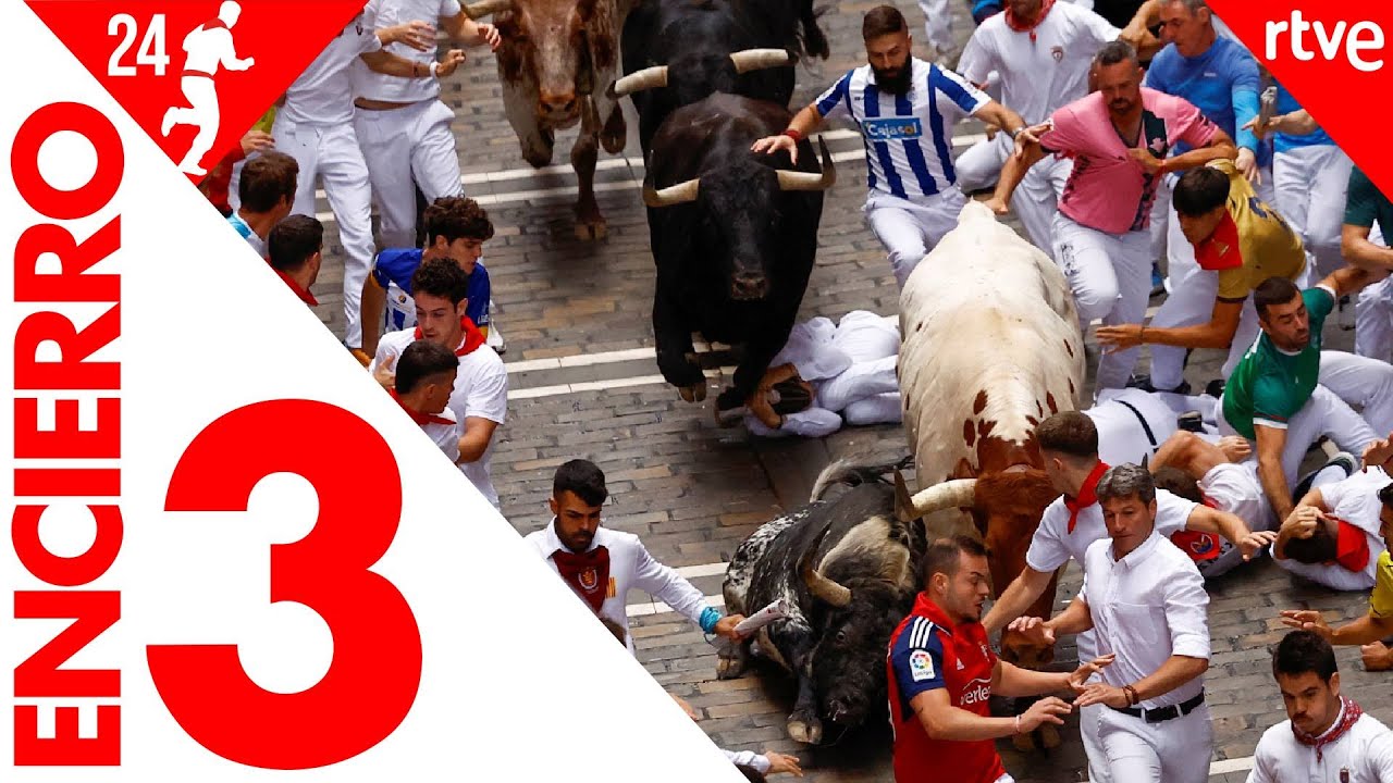 TERCER ENCIERRO de San Ferm&iacute;n 2024 | Toros de Victoriano del R&iacute;o