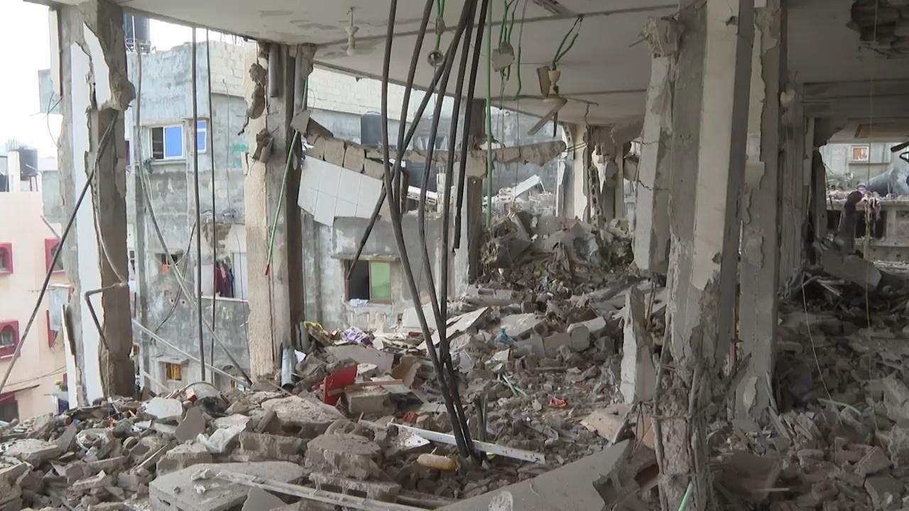 Aftermath of Israeli airstrike near Rafah's Kuwaiti Hospital