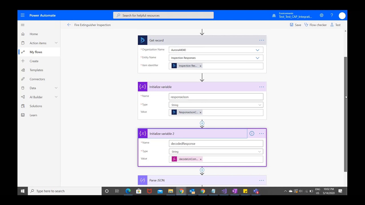 Inspections: run workflows on responses