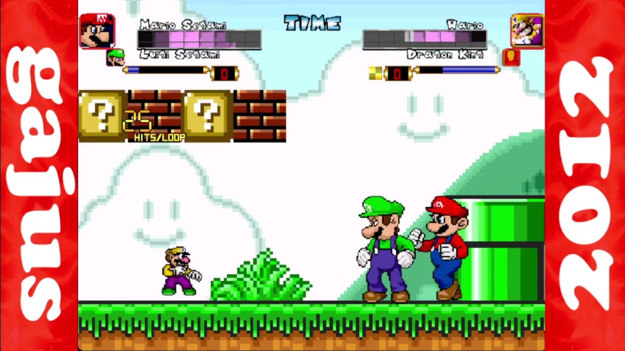 mugen; segami mario bros ai patched vs poc wario & poc dragon king