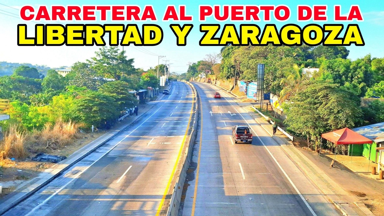 ASI SE ENCUENTRA CARRETERA AL PUERTO DE LA LIBERTAD POR ZARAGOZA. #elsalvador