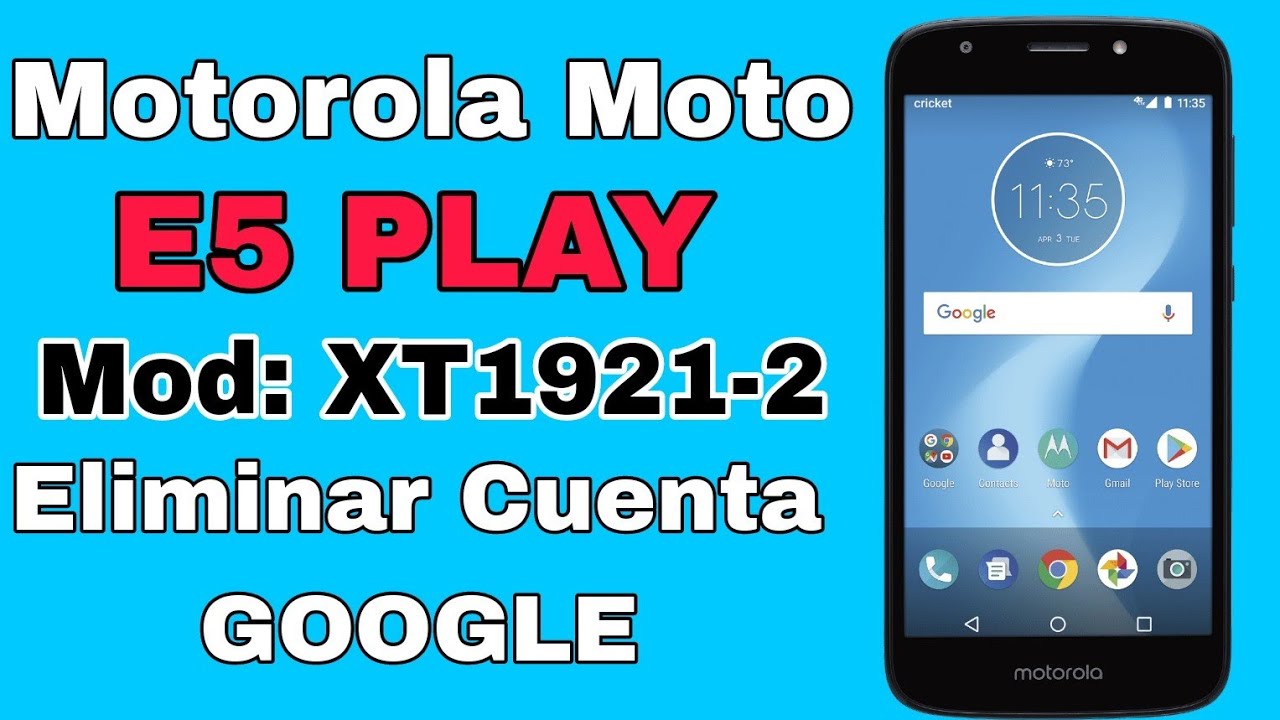 Motorola Moto E5 Cruise (XT1921-2) Quitar Cuenta Google / FRP BYPASS MOTO E5 CRUISE Nuevo Método