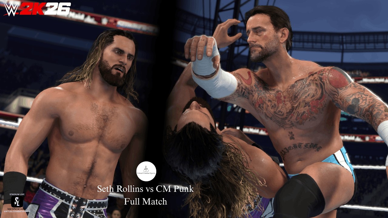 CM Punk vs Seth Rollins | WWE 2K26 Full Match