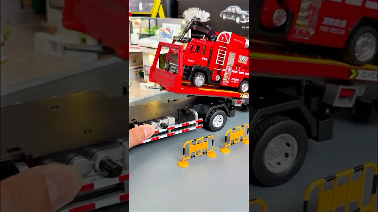 Tow Truck Diecast Model &ndash; Bringing Damaged Car for Repair!  #toys #truck #diecast  #automobile