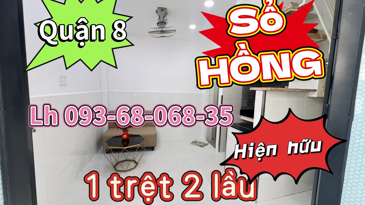 Quận 8) Nhà 1 trệt-2 lầu,Sổ Hồng riêng 