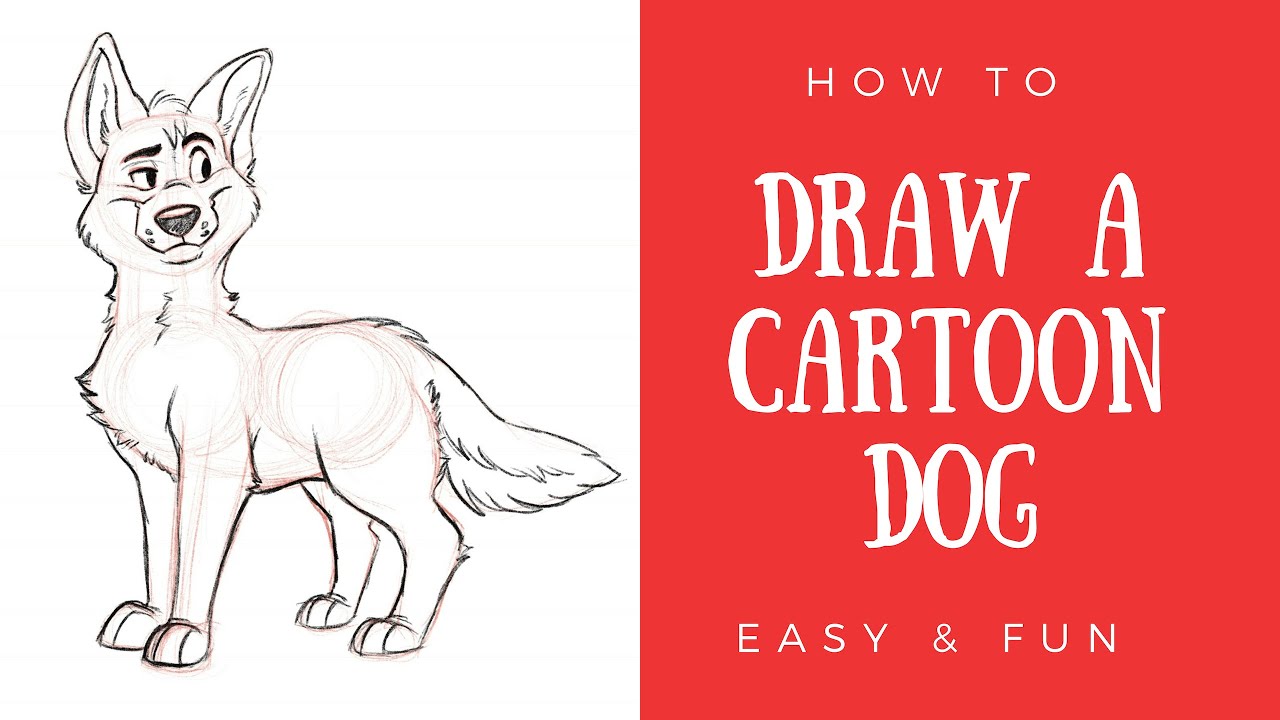 How to Draw a Cartoon Dog- Follow Along