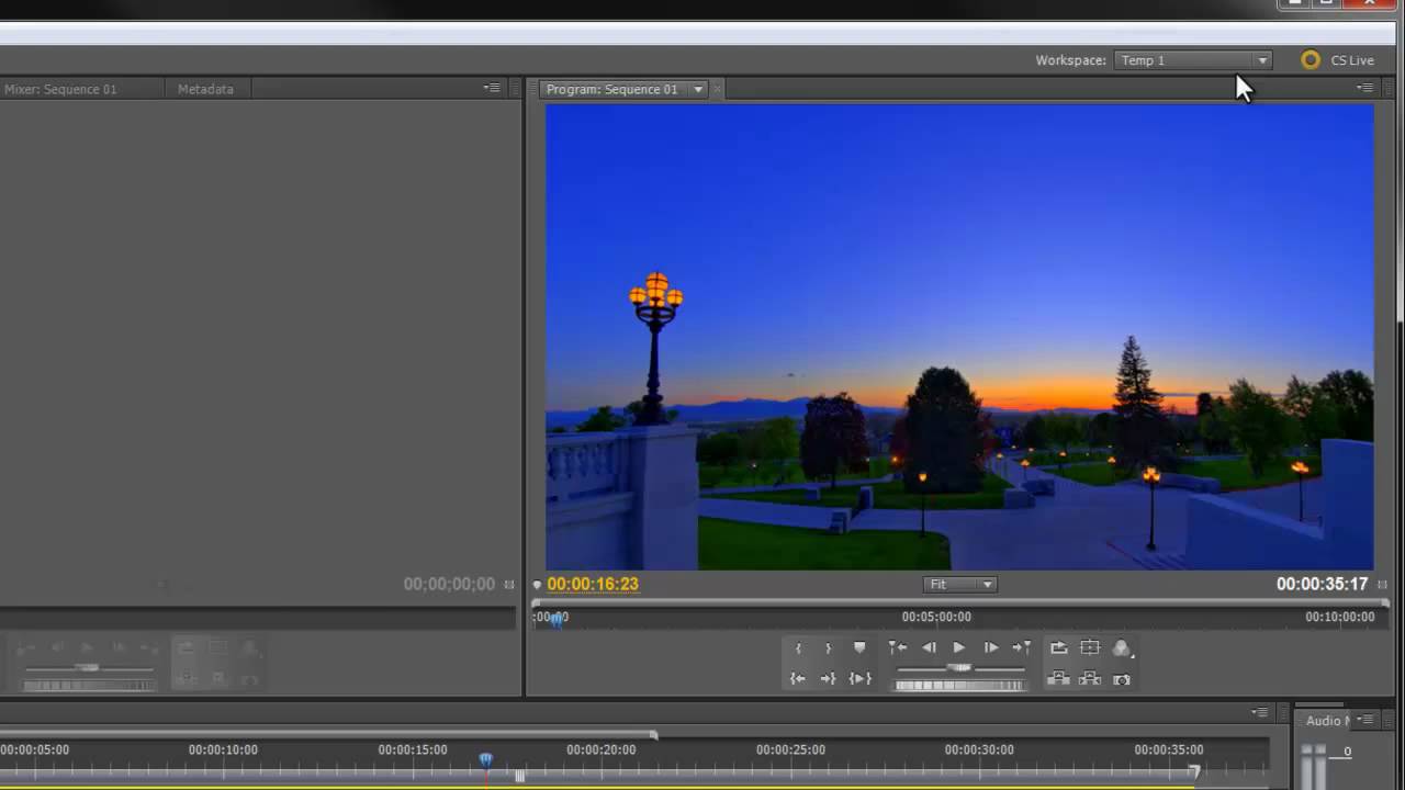 Premiere Pro CS5: Workspaces
