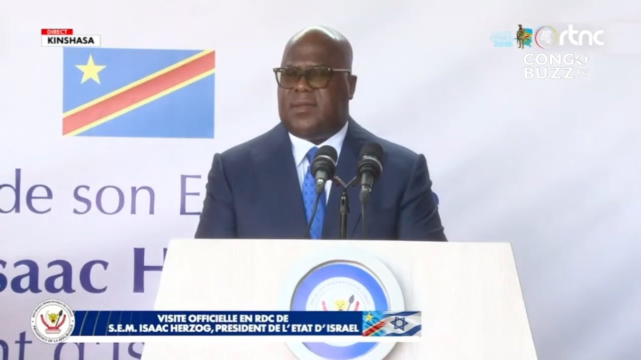 Discours fort de Tshisekedi:Nous tenons &agrave; l&rsquo;existence d&rsquo;Isra&euml;l et &agrave; la paix Visite historique en RDC