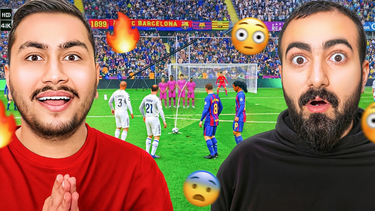 چالش ۱۰۰ ضریه ایستگاهی با اسطوره های بارسلونا و رئال مادرید با احمد🔥🤯