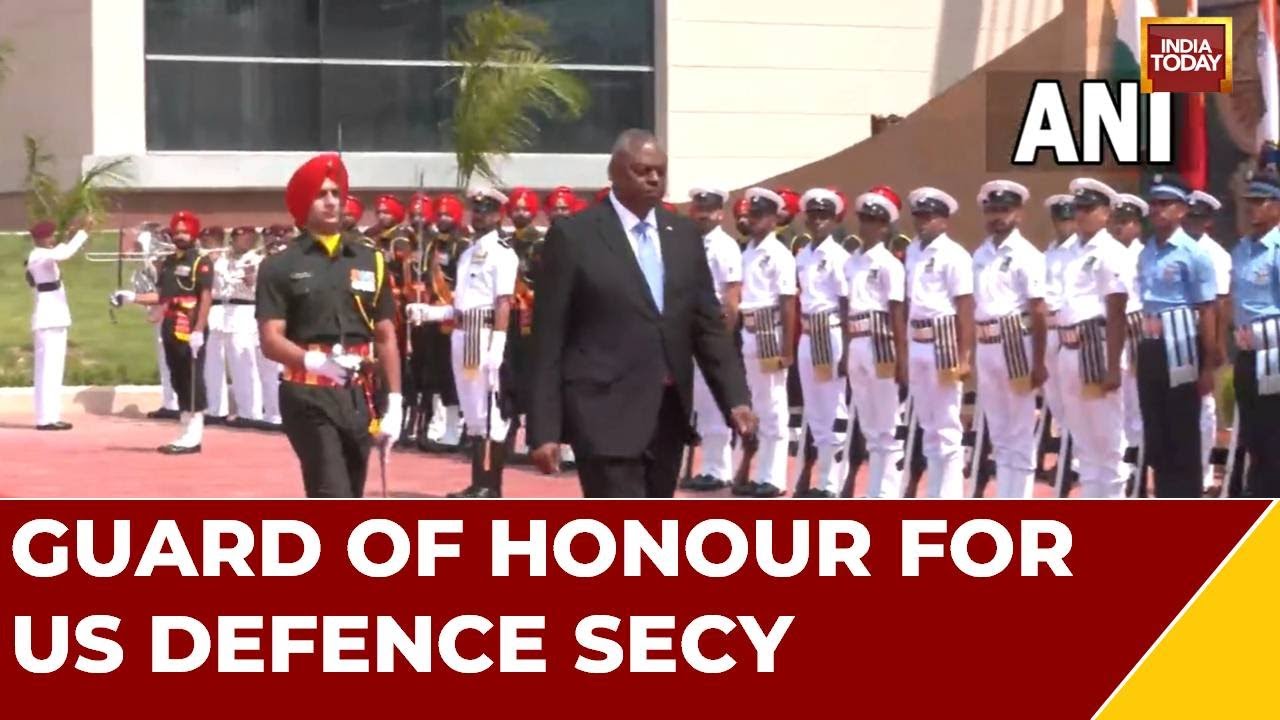 US Defence Secretary Lloyd Austin Receives Guard Of Honour In Delhi | WATCH