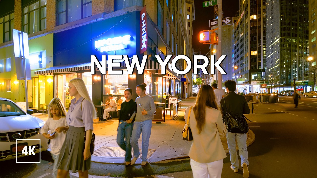 Walking in NYC at Evening / Walking Tour 4K