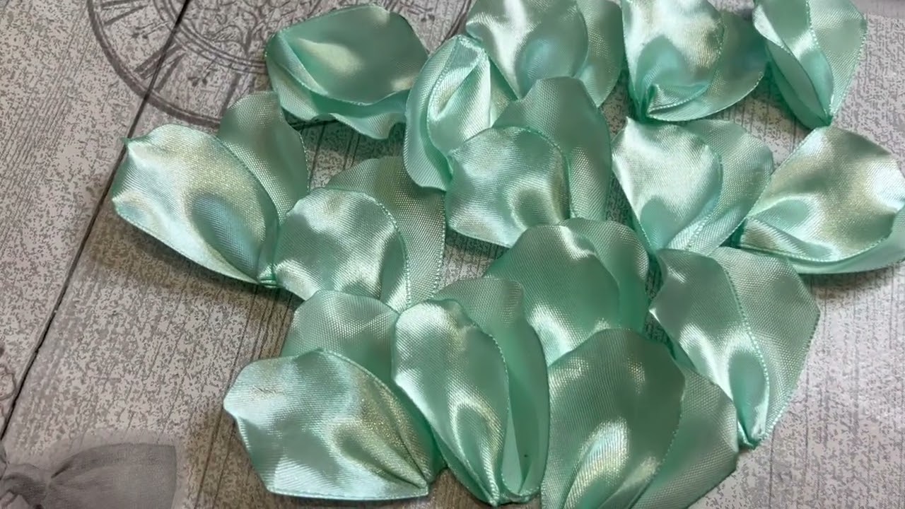 How to Make Satin Flower Looks Natural | Diy Satin Flower 🌸🍃