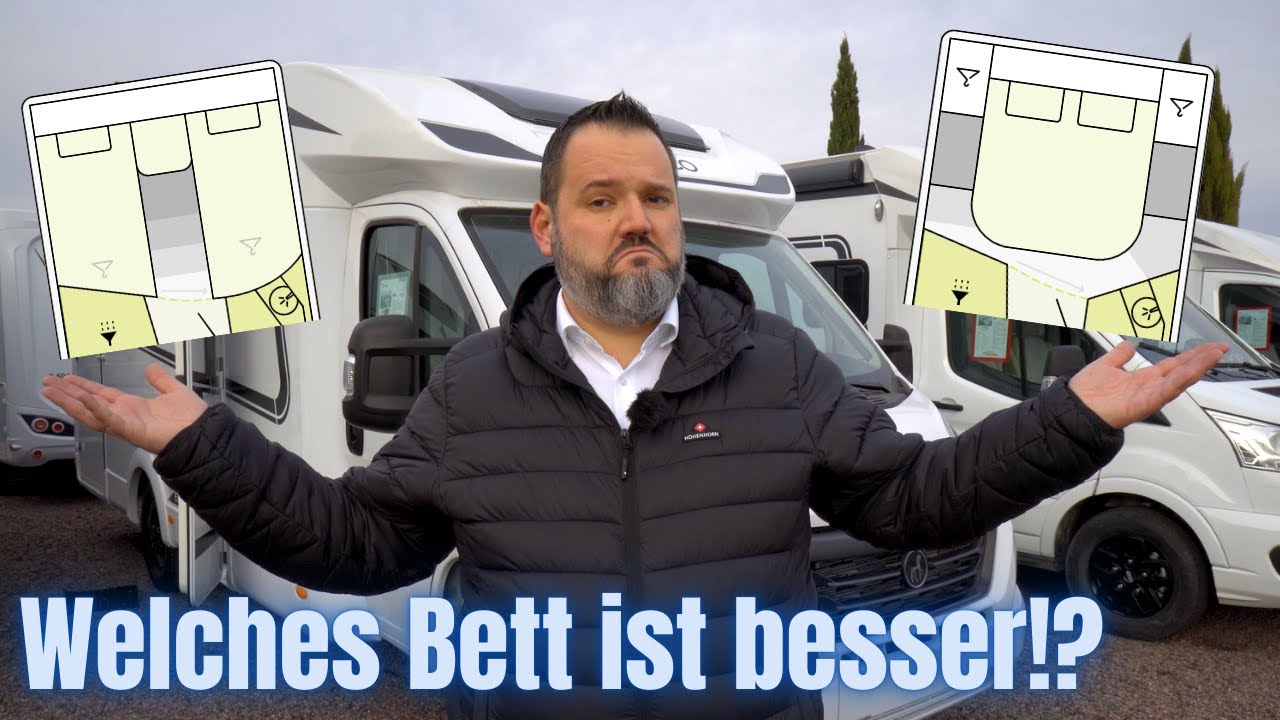 Wohnmobil für 2: Queensbett oder Längsbetten? Vergleich ETRUSCO T 7400 SBC + QBC
