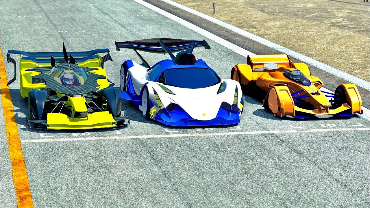 Devel Sixteen GTR vs Red Bull X VISION 2030 vs McLaren MP4-X at Spa