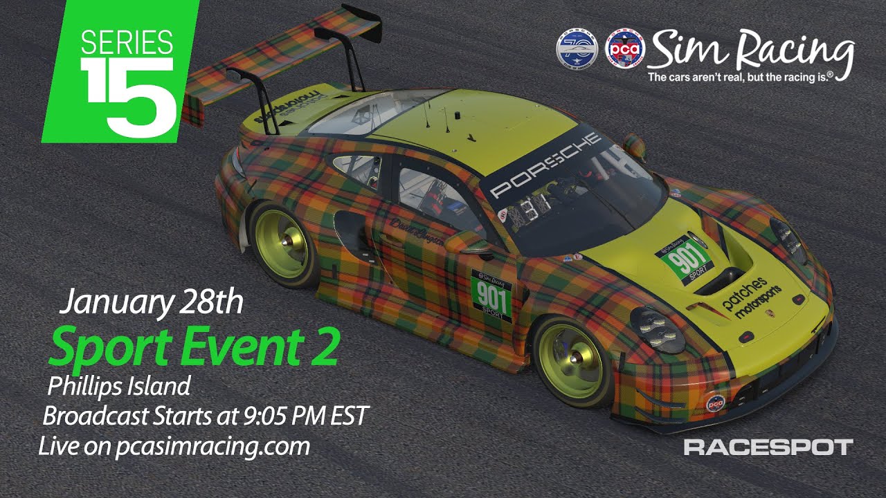 PCA Sim Racing Series 15 | Event 2 | Sport Class at Phillip Island