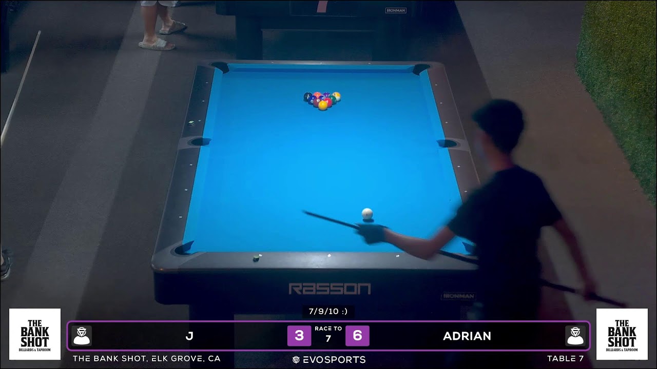 J vs ADRIAN - THE BANK SHOT - TABLE 7 | EvoSports