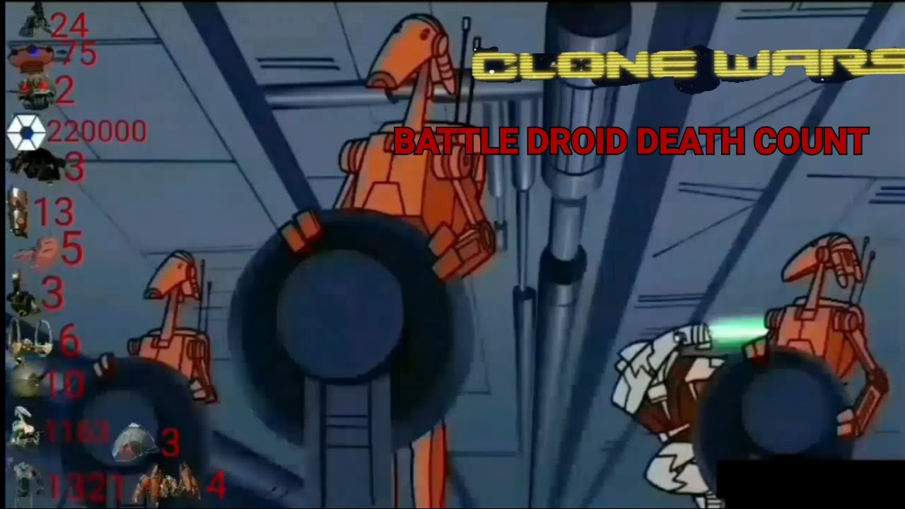 Star Wars Clone wars (2003) Battle Droid Death Count (0,3K Special)
