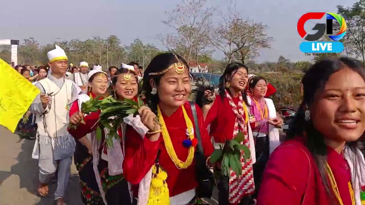 ⭕ জয় গোৰ্খা , জয় আই অসম , আয়ো গোৰ্খালী  আৰু বিভিন্ন শ্লোগানৰে গোঞ্জৰিত হৈ উঠিল টিংখাং ৰাজগড়ৰ ৰাজপথ।