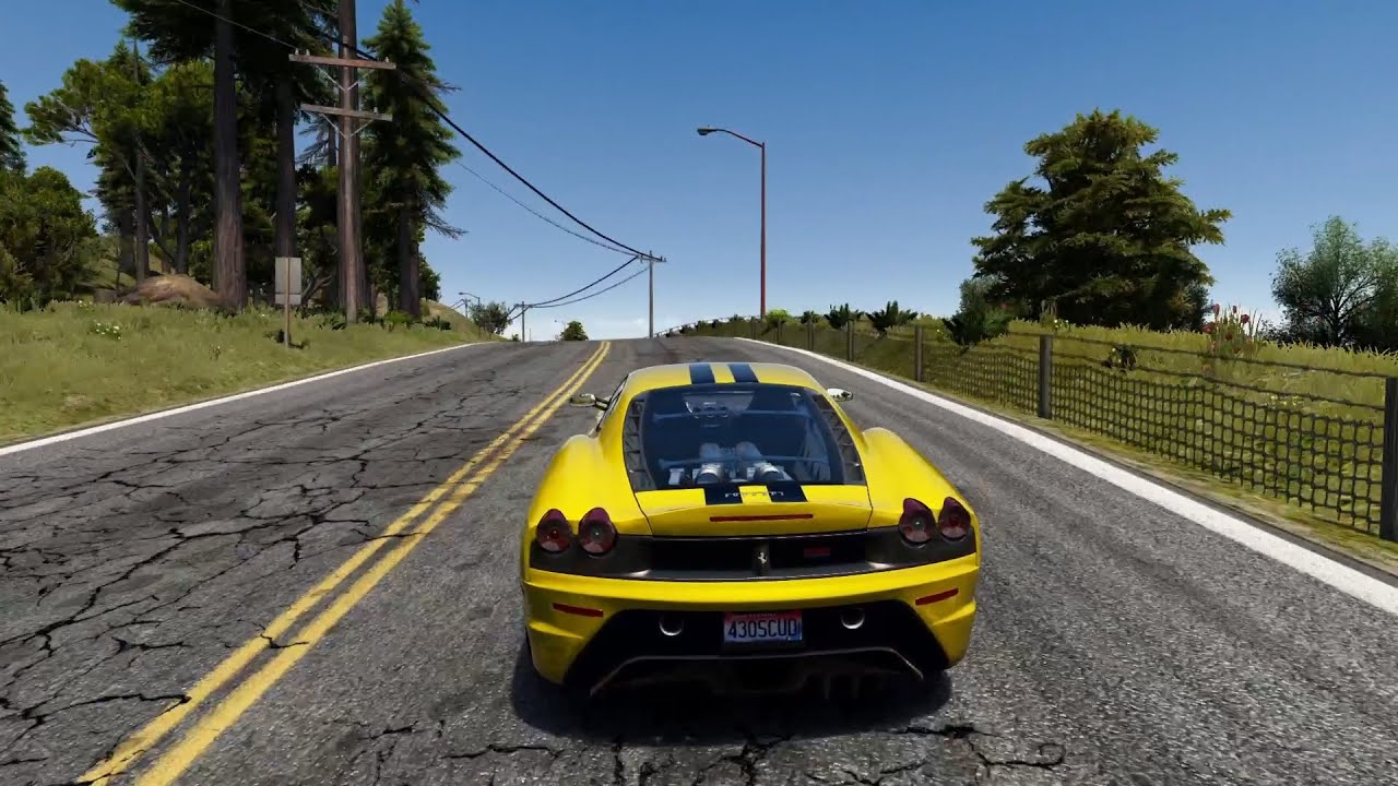 Assetto Corsa - Ferrari 430 Scuderia in California Highway [FHD, 1080P 60FPS]