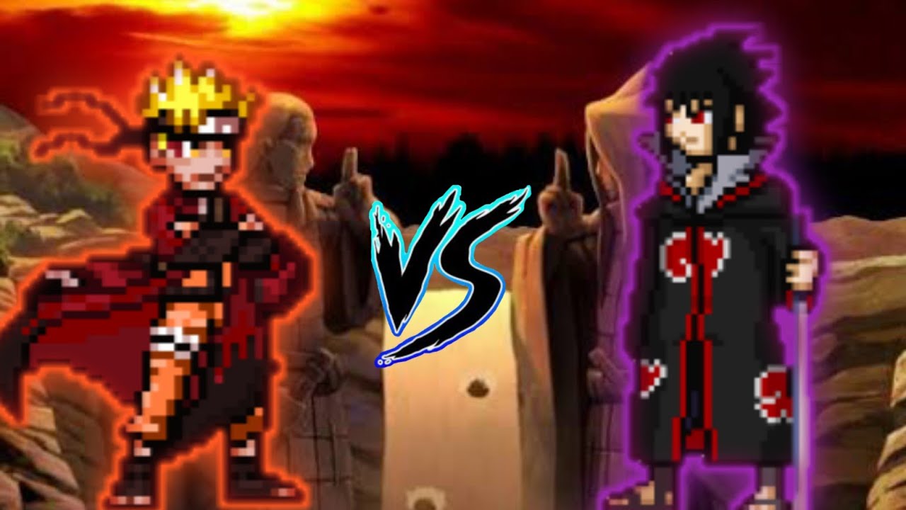 Naruto Sennin V2 VS Sasuke Akatsuki in Jump Force Mugen 😱