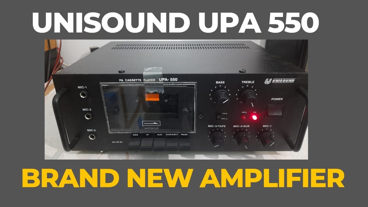 Sold - UNISOUD UPA-550 | Brand New Amplifier | 75W max RMS | 3 Mic & 1 Aux Input