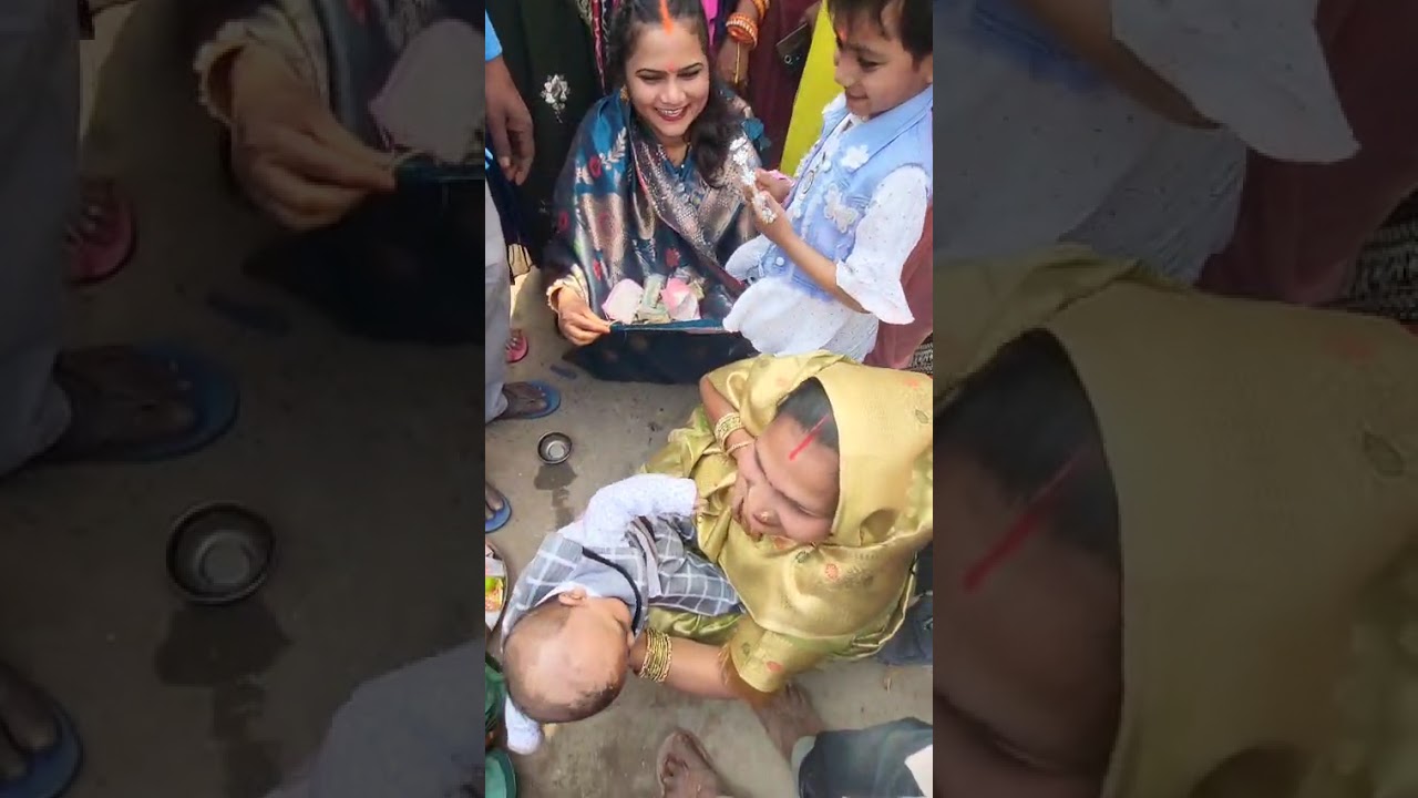 आज मेरे भतीजे का मुंडन हो रहा है