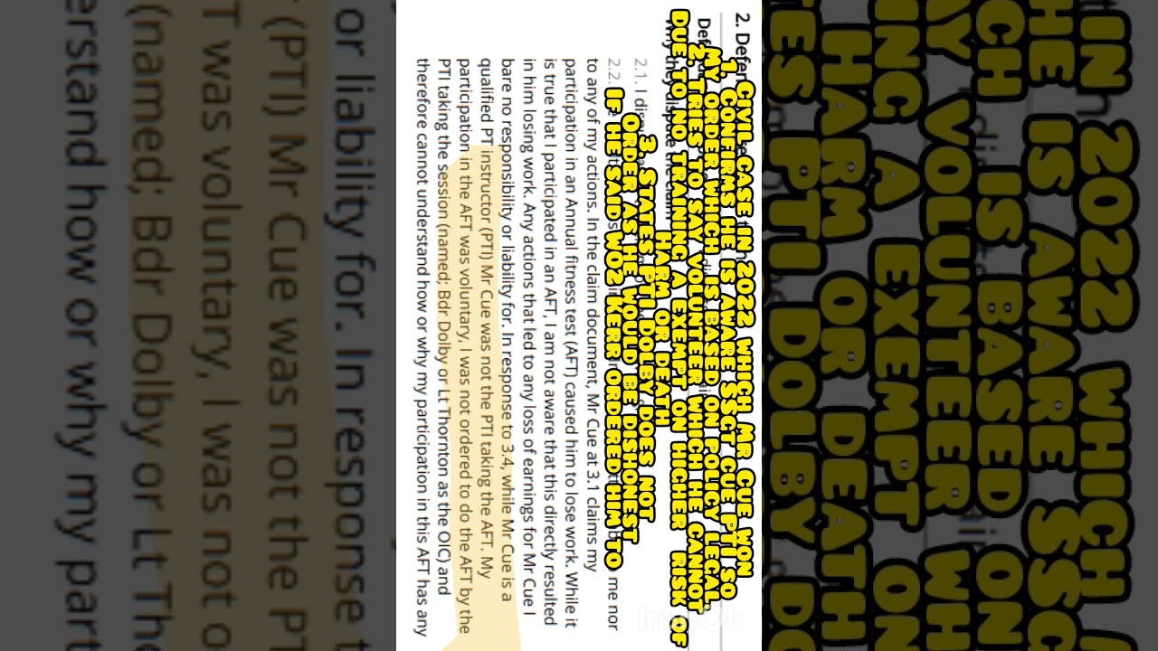 Ministry of Defence corruption - WO2 Kerr corruptions covered by Lt Col Barnes corruption