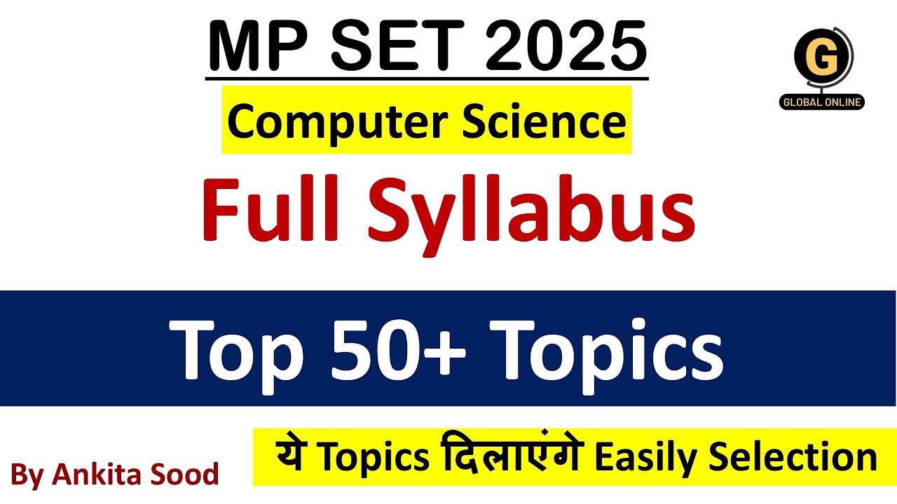 50 Most Repeated Topics for MPSET Computer Science | Madhya Pradesh SET 2025 Preparation