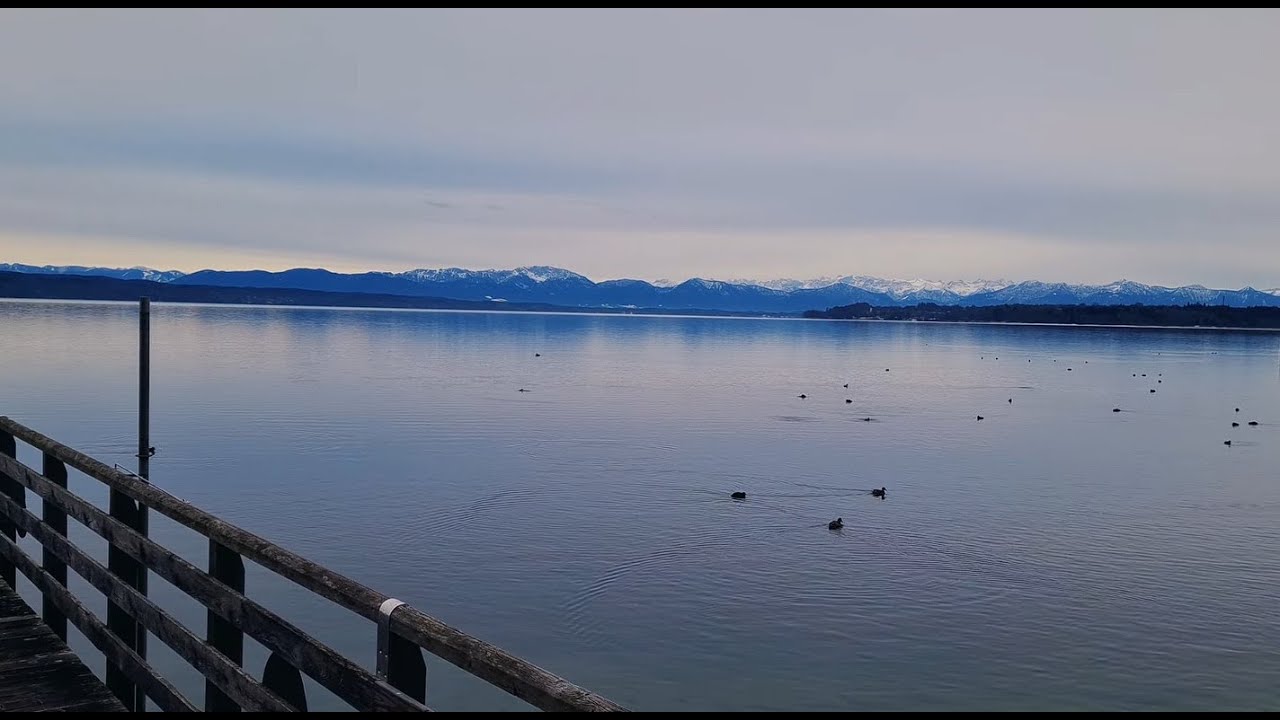 Tutzing am Starnberger See-Oberbayern-Jezioro Starnnberger See w Tutzing ,Górna Bawaria