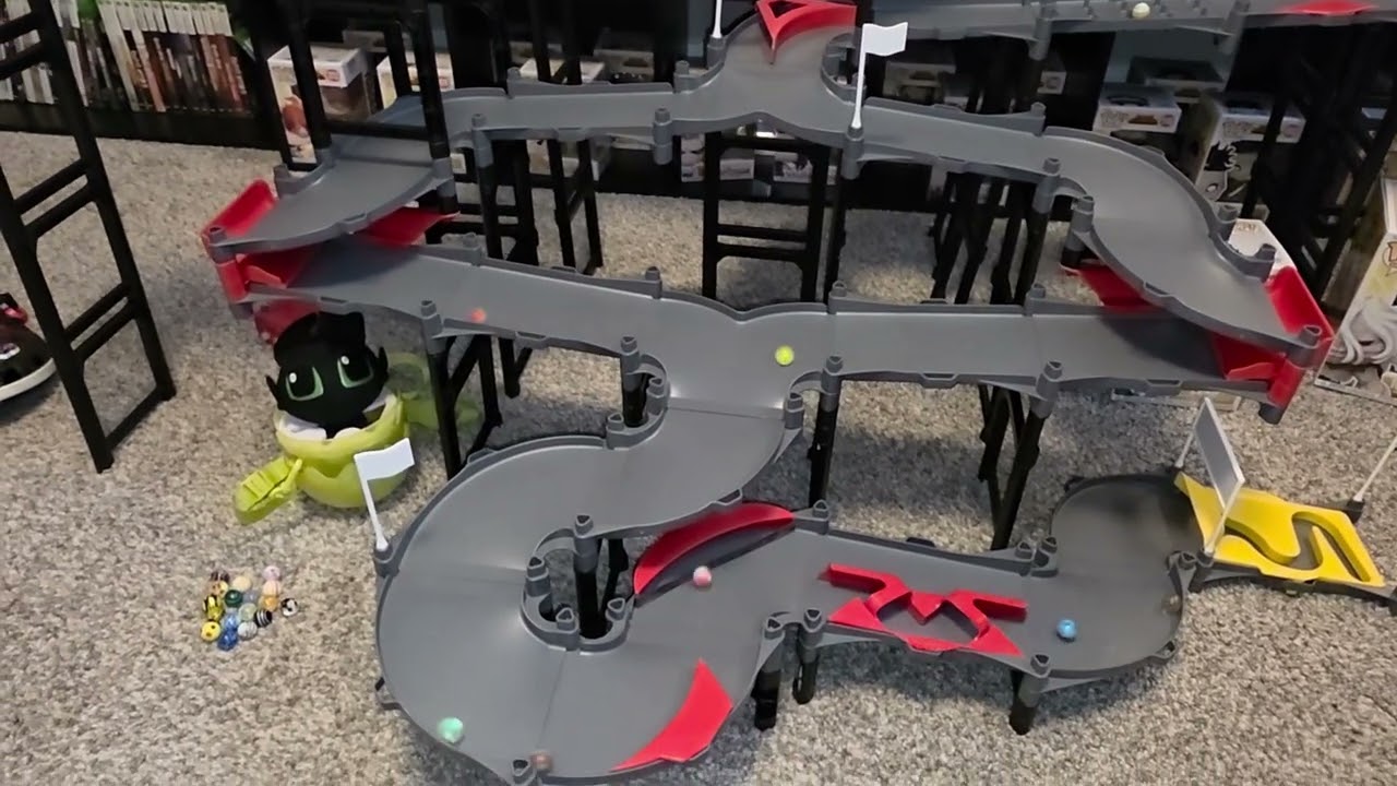 ELIMINATION MARBLE RUN RACE TRACK! 