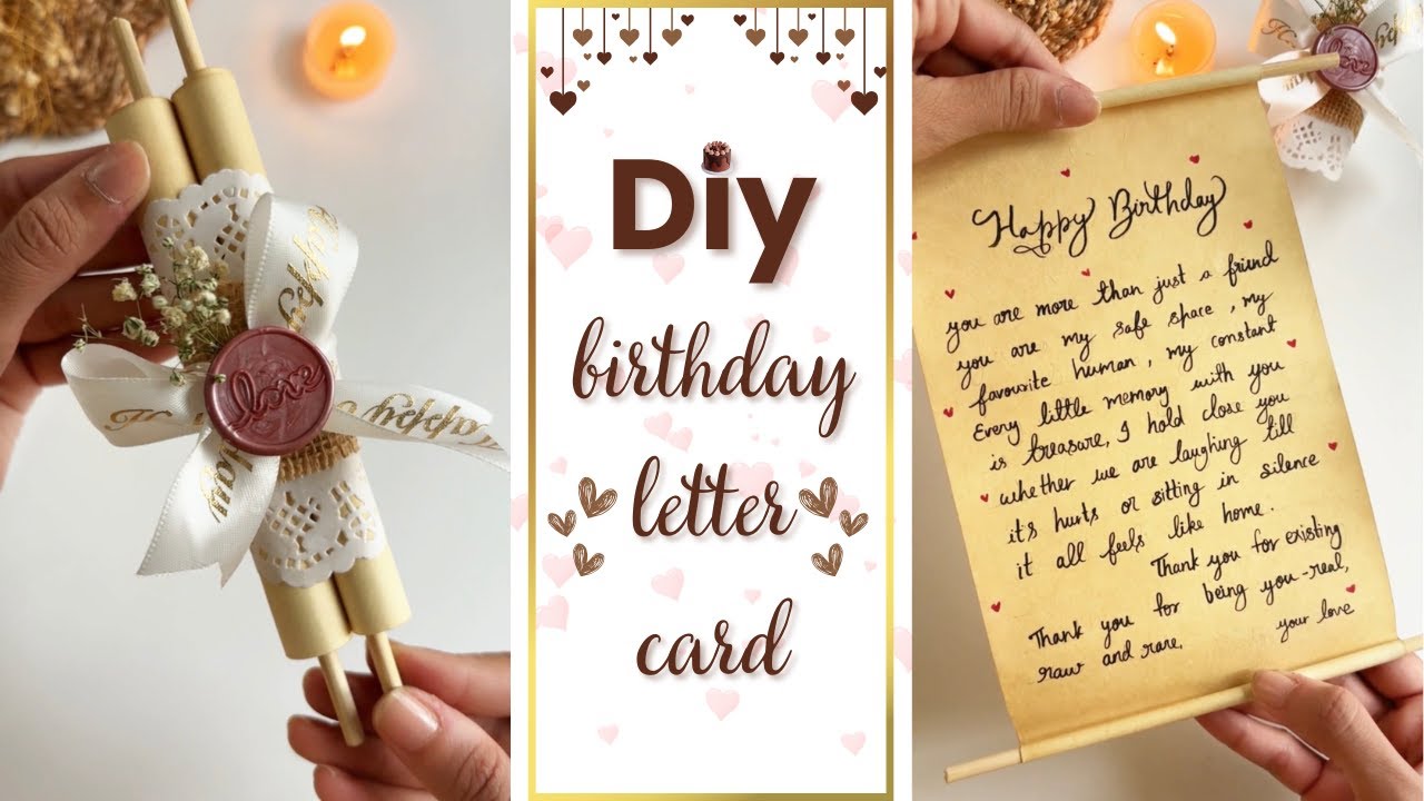 DIY Birthday Letter Card 💌 | Aesthetic Handmade Gift Idea 🎁 | Full Tutorial Step-by-Step