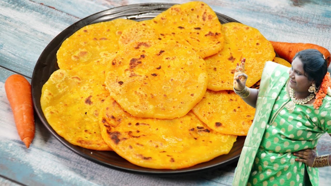 ಕ್ಯಾರಟ್ ಒಬ್ಬಟ್ಟು, ರುಚಿ ಬೊಂಬಾಟು!👌 | Carrot Holige in Kannada | Carrot obbattu | Carrot poli | Holige