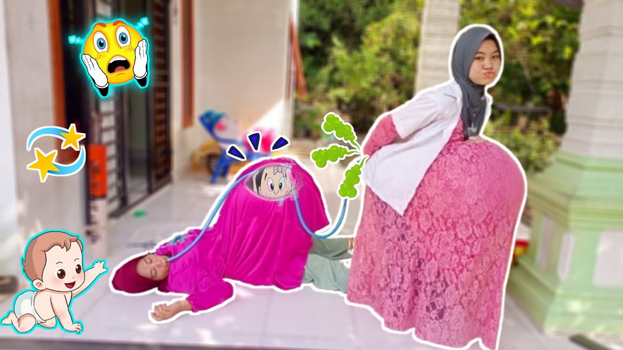 Drama Lucu😂🤣 Mama Gak Hamil Hamil Perutnya Di Tiup Pakai Selang Dan Angin Kentut Perutnya Jadi Endut