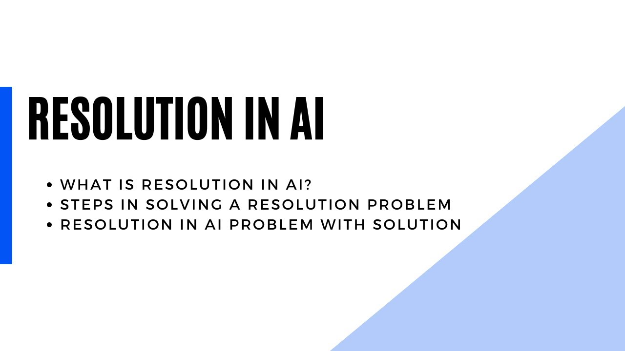 what is resolution in ai | example | problem with solution part-1  @datasciengglectures  #resolutioninai