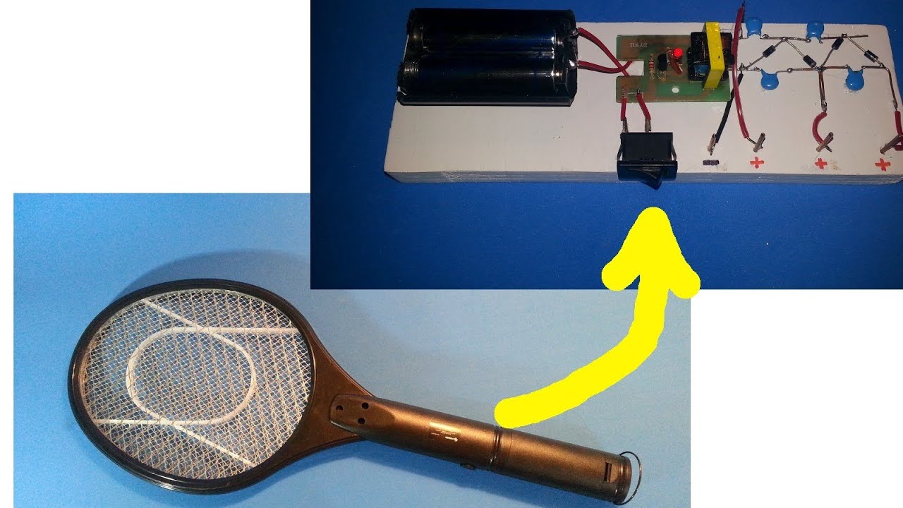 Tutorial: Cómo hacer una fuente de alto voltaje a partir de una raqueta eléctrica.