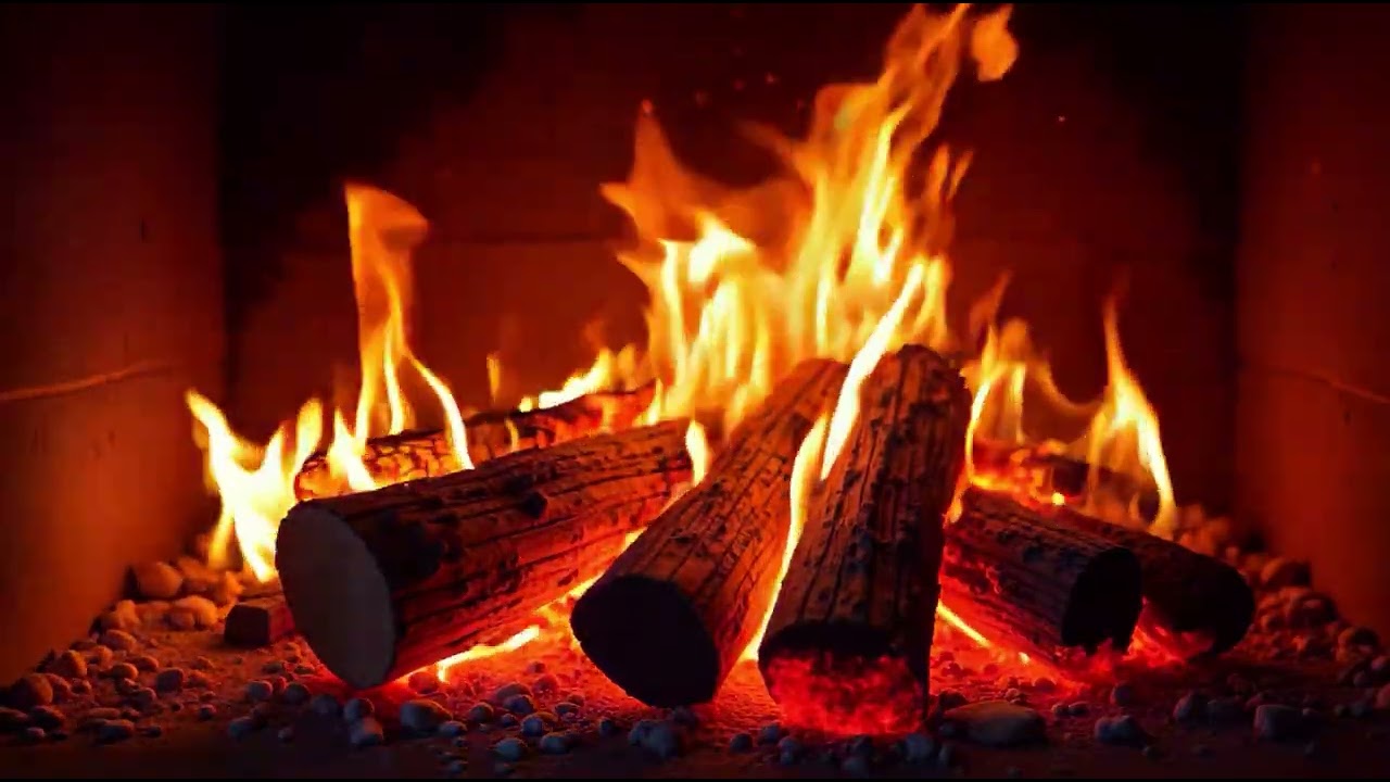 🔥Cozy 4K Fireplace – Gentle Fireplace Flames