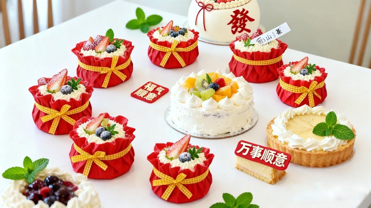 Satisfying Relaxing Video_Lucky Bag Cake Recipe_Asmr_Tiktok