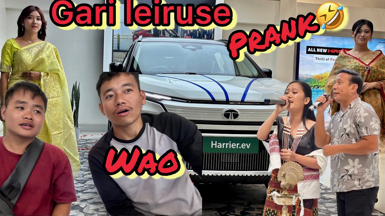 Prank success🤣// eigi Gari leiba chatluse houba// tata motors tiddim // Tata Harrier Ev launch toure