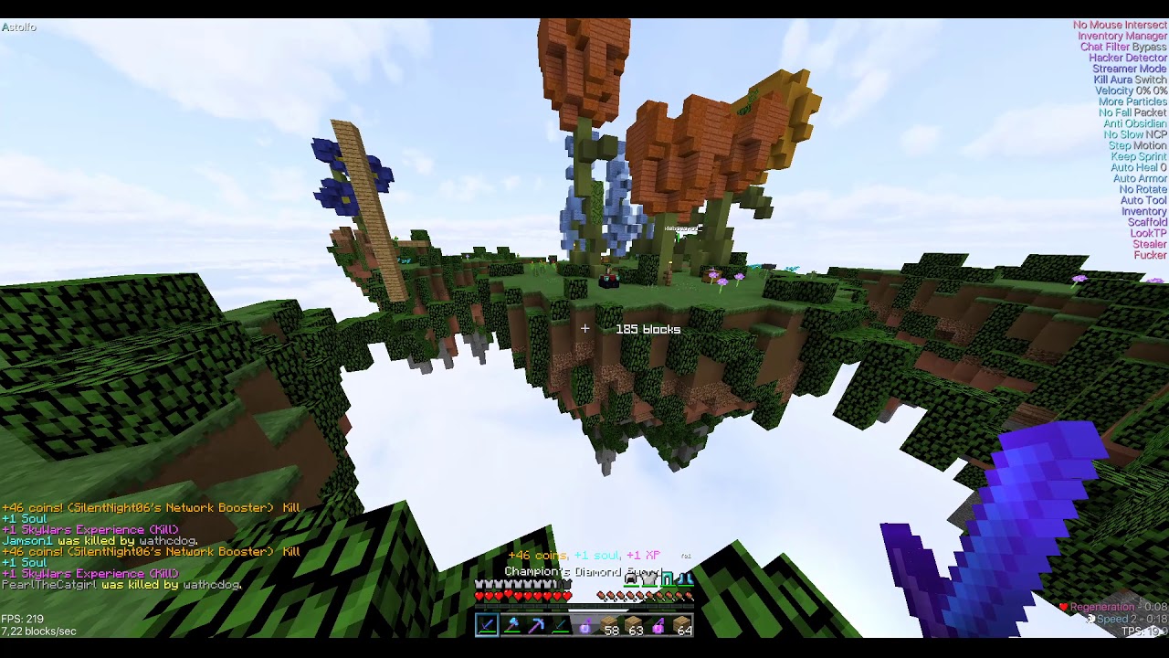 hacking on hypixel ranked skywars w/Astolfo Client | BEST Client for HYPIXEL (UNCUT)