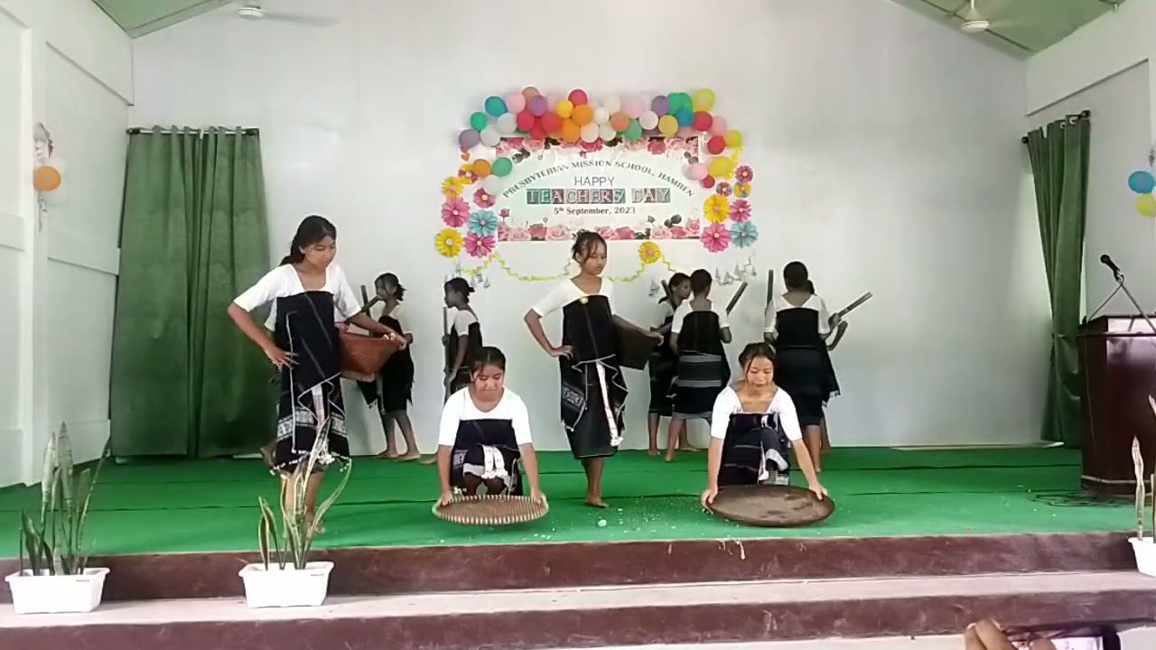 Karbi Cultural Dance, perform by Class Vll girls @Teachers' Day '23, PMS Hamren