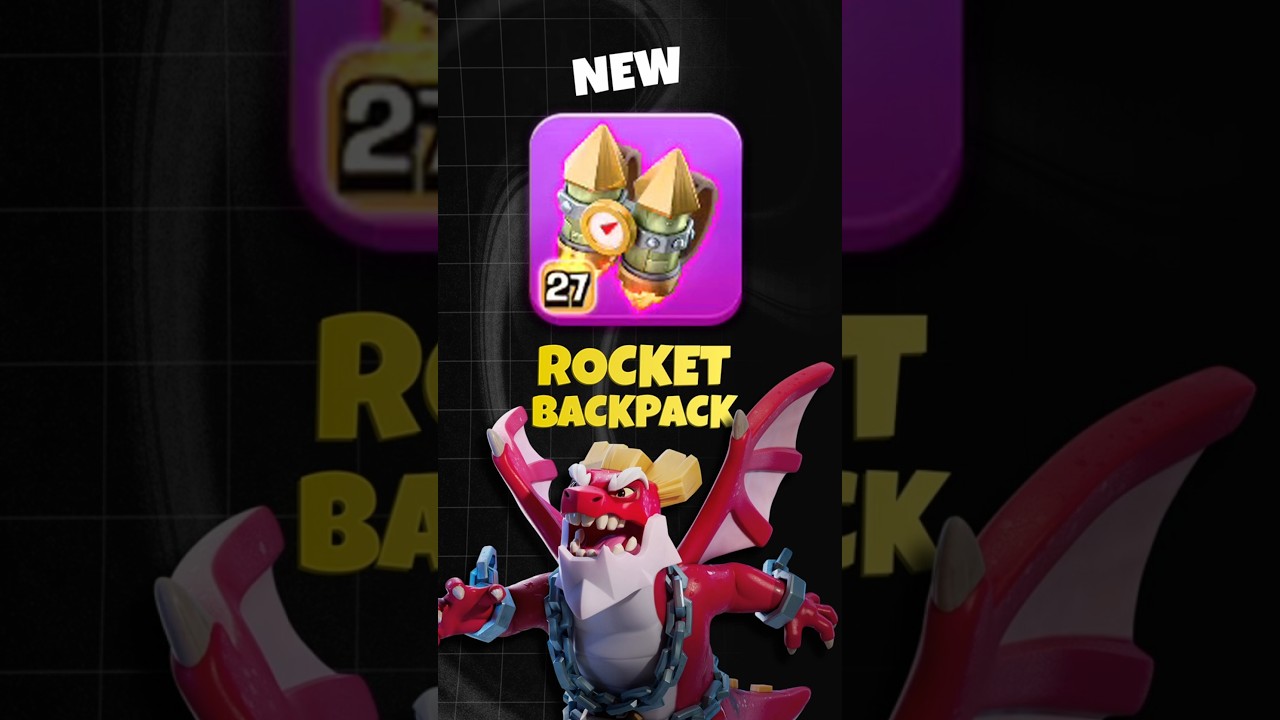 New Rocket Backpack Equipment in Clash of Clans #coc #gaming  #shorts