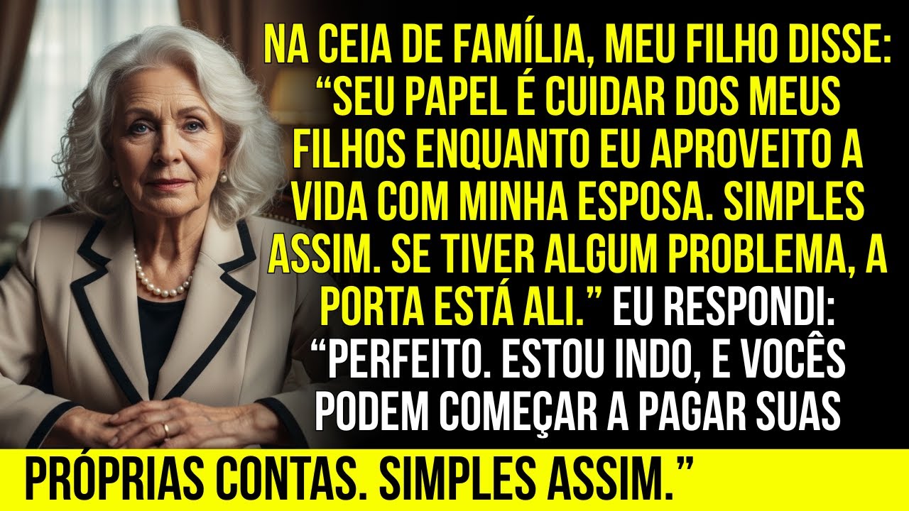 No jantar, meu filho disse: 
